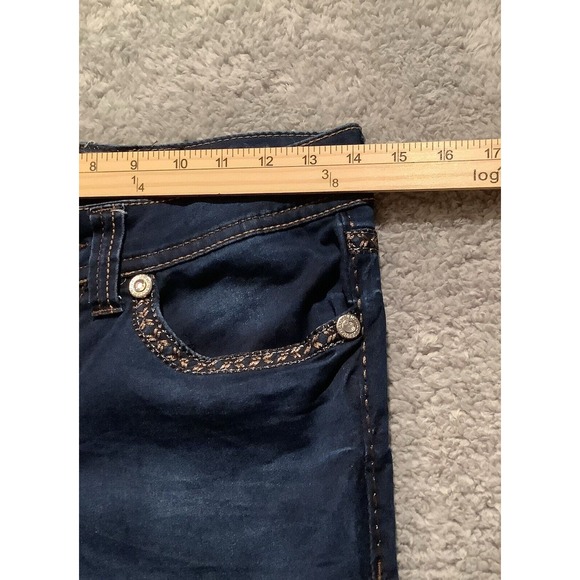 Seven7 Leggings Jeggings Jeans Size‎ 8 Dark Wash Embellished Low Rise - Picture 5 of 15
